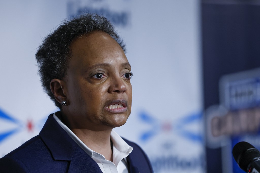 Lightfoot received 85,745 votes, Garcia 69,833 votes, and Wilson 48,032 votes (AFP)