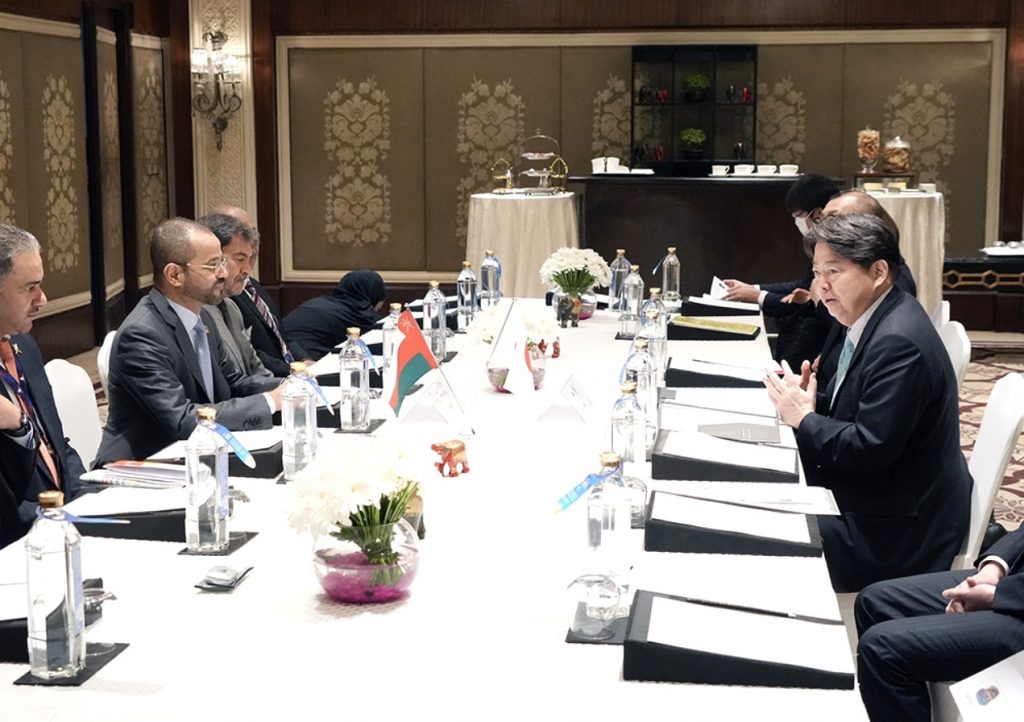 The two ministers exchanged views on collaboration within the international community in the wake of Russia’s aggression against Ukraine (MOFA)