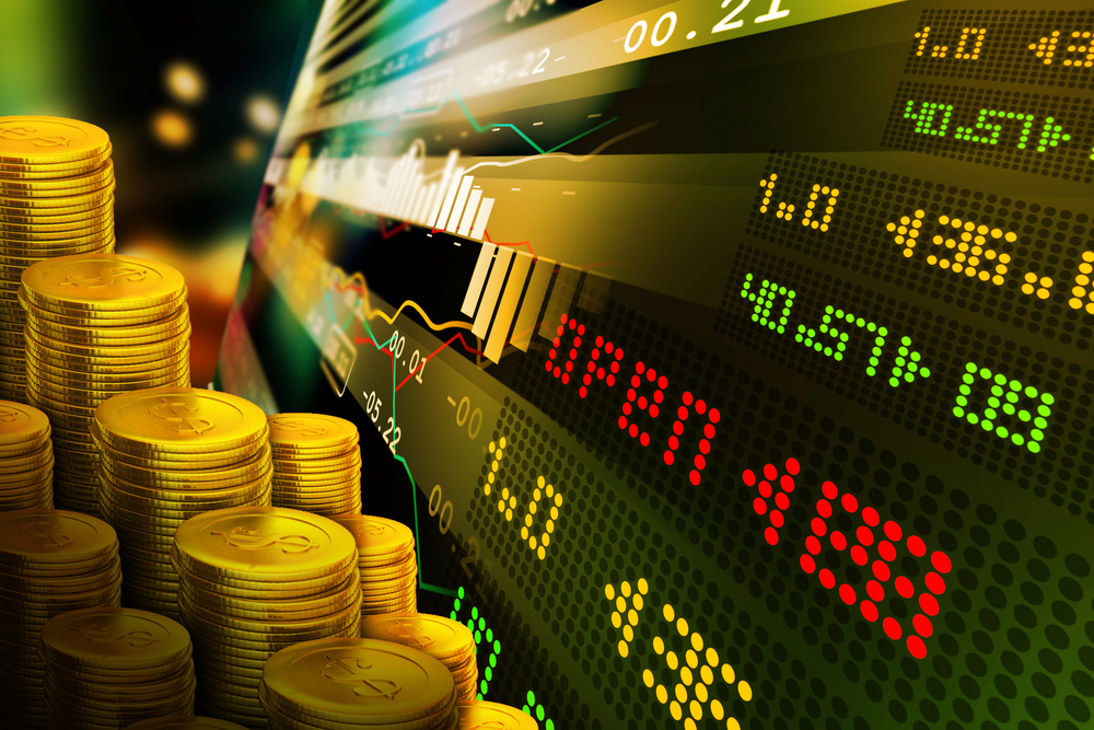 Spot gold was down 0.2 percent at $1,851.52 per ounce as of 0930 GMT after hitting its highest since Feb. 15 in earlier trade at $1,858.19. (Shutterstock)