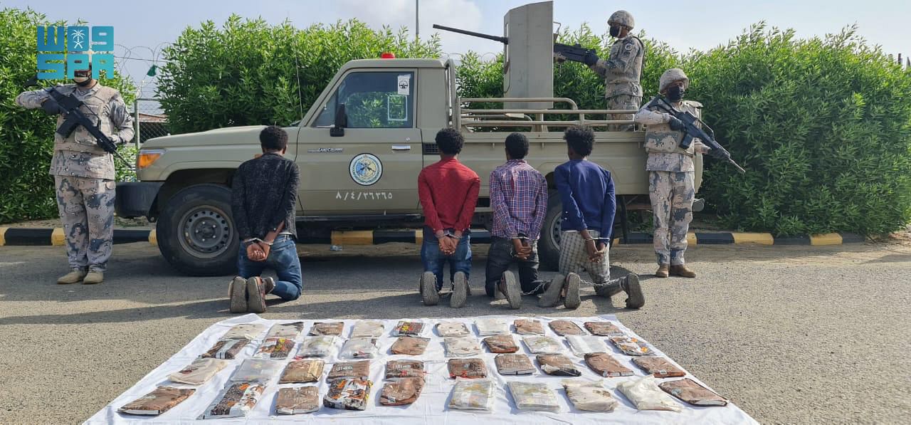 Saudi border guards patrols in the regions of Najran, Jazan, Asir and Al-Jawf prevented attempts to smuggle large quantities of drugs. (SPA)