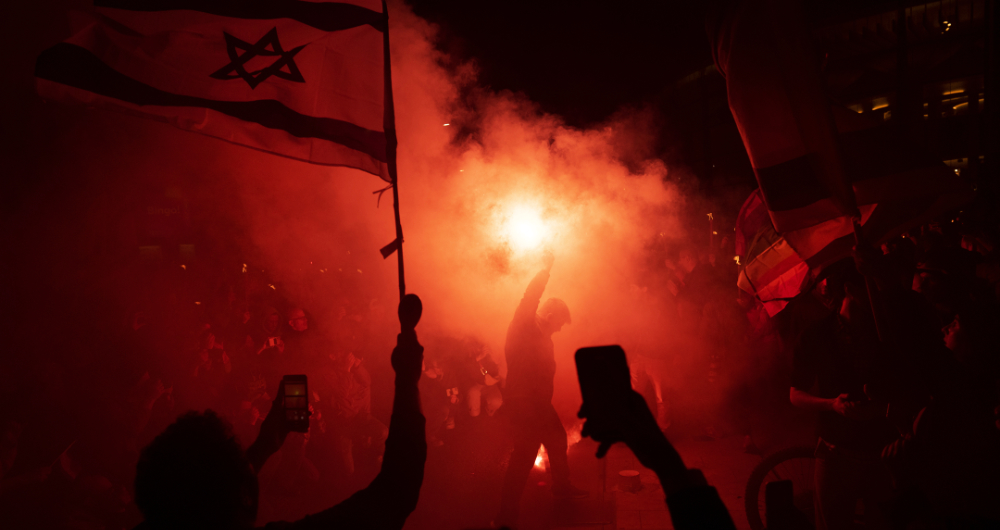Israelis have been protesting Netanyahu’s contentious plan to overhaul the judiciary. (AP)
