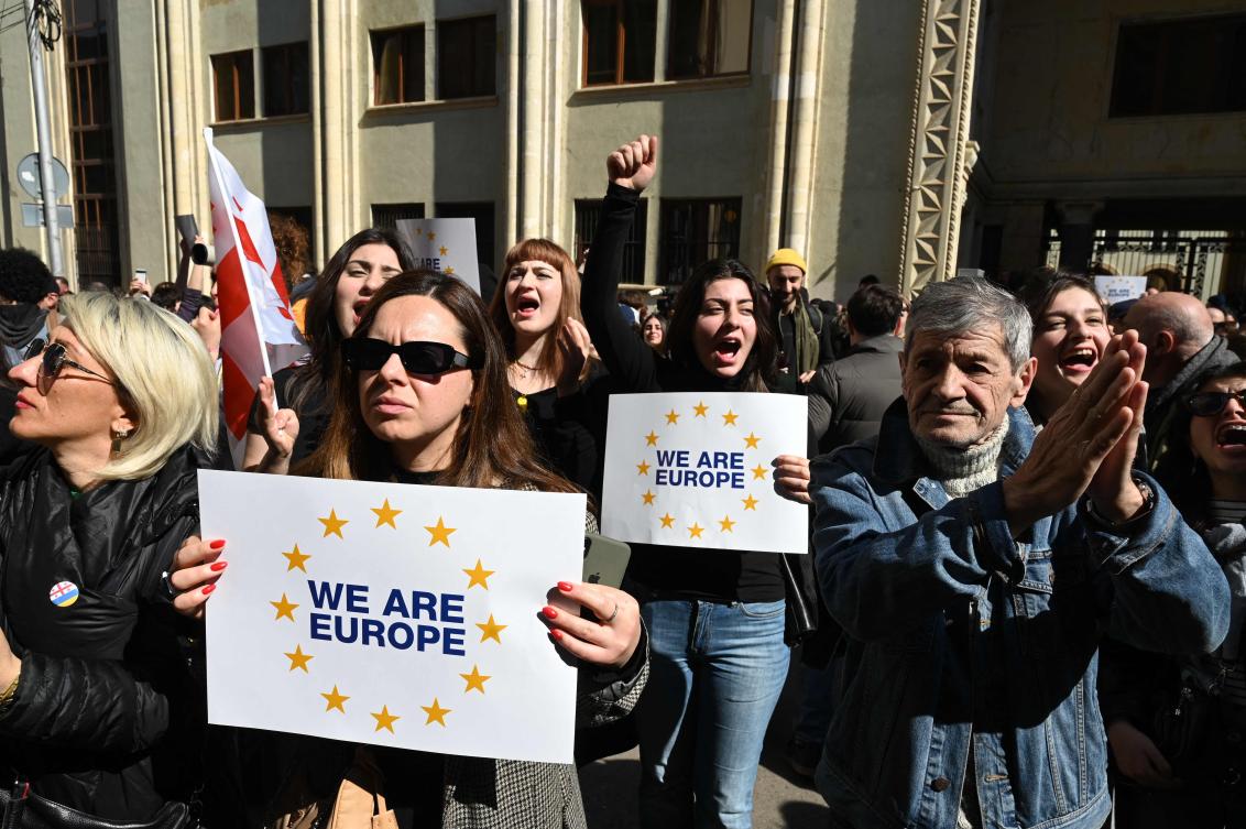 Lawmakers voted against the legislation in the second reading on Friday after the ruling Georgian Dream party pulled its support for the bill. (AFP)