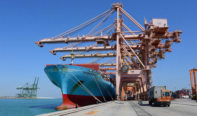 Containerized cargo across the Kingdom’s trade hubs maintained its upward swing, growing to 622,837 TEUs compared to 577,993 TEUs in the previous year. (Supplied)