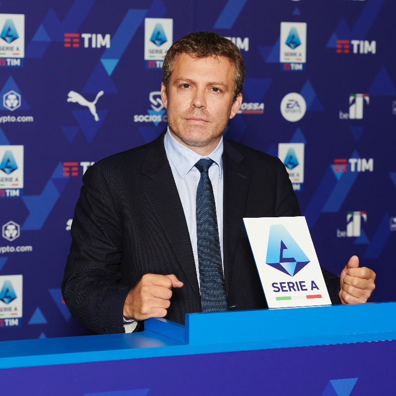 Serie A president Lorenzo Casini. Credit: @SerieA