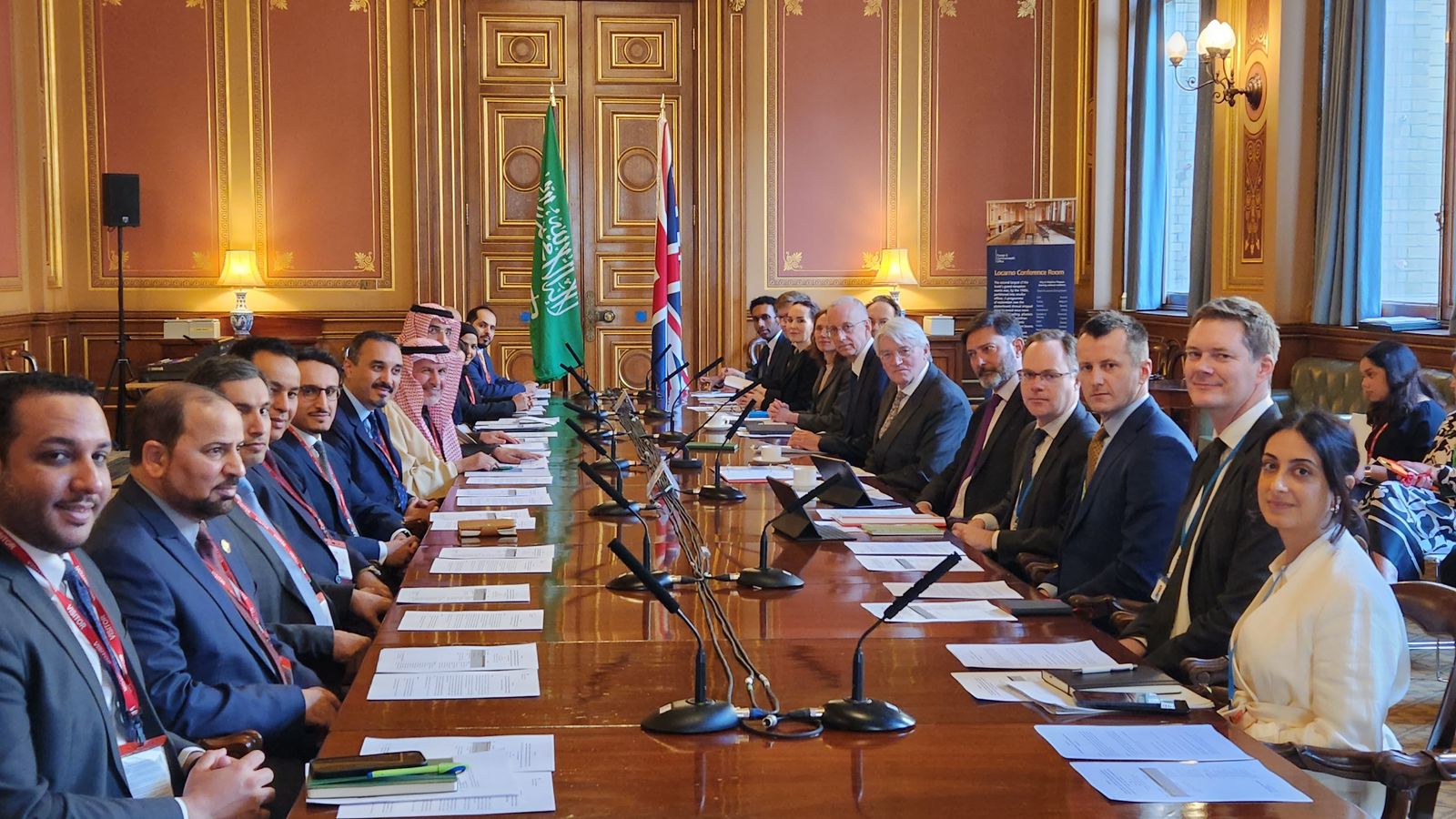 The inaugural high-level meeting of the Saudi Arabia-UK Strategic Aid Dialogue was recently held in London. (SPA)