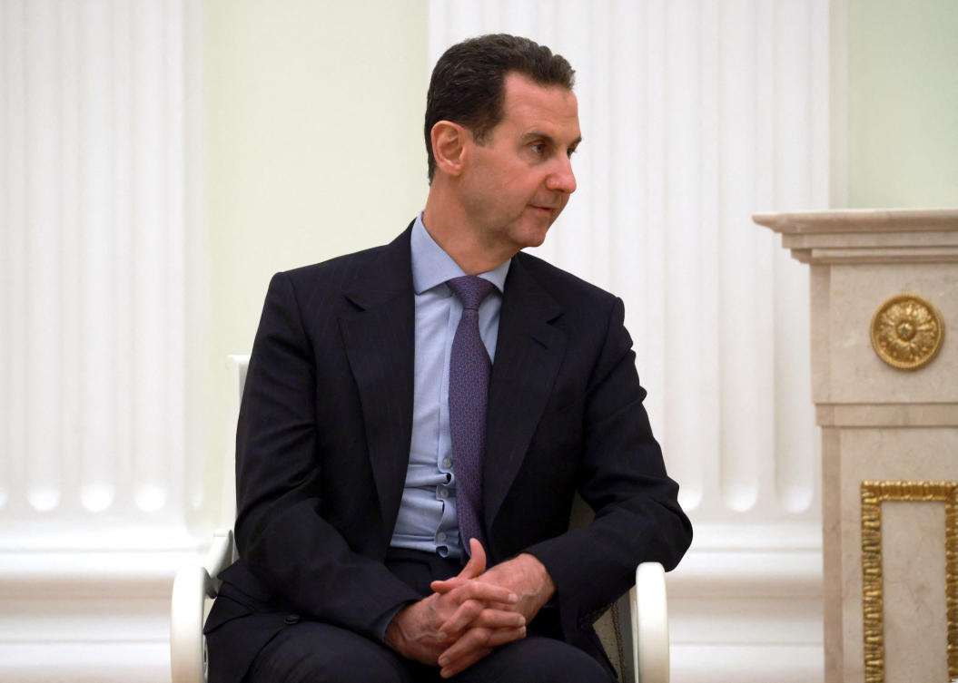 Syrian President Bashar al-Assad attends a meeting with Russian President Vladimir Putin at the Kremlin in Moscow. (Reuters)