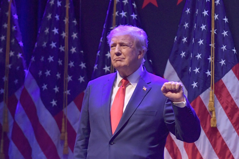 His Twitter account was reinstated in November by the platform’s new owner Elon Musk but Trump has yet to post on Twitter. (AP)