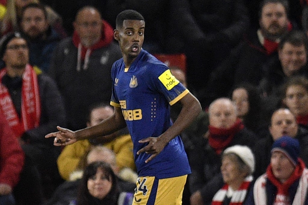 Isak was the Magpies’ man of the match at the City Ground as he added goal five and six to his Newcastle tally (AFP)
