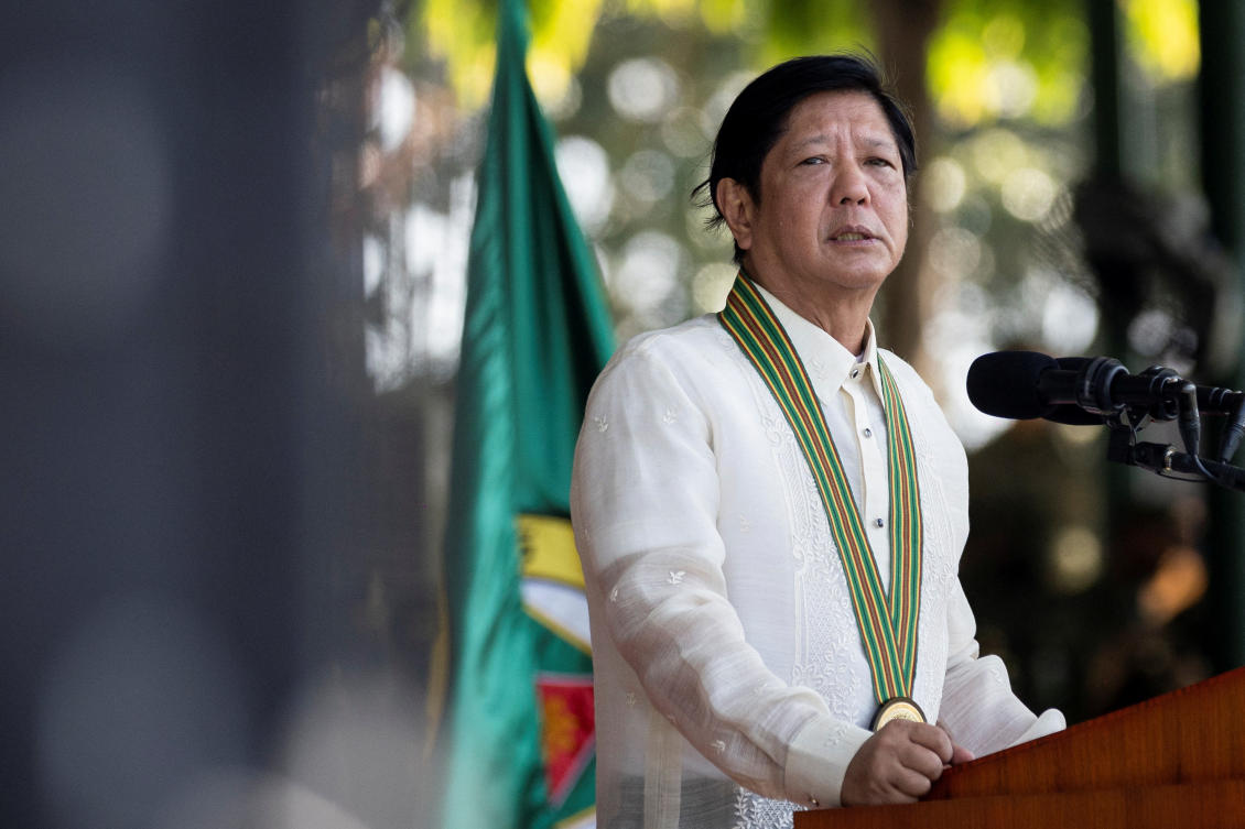 Philippine president Ferdinand Marcos Jr. said that a larger US military presence in the country was vital to territorial defense. (Reuters)