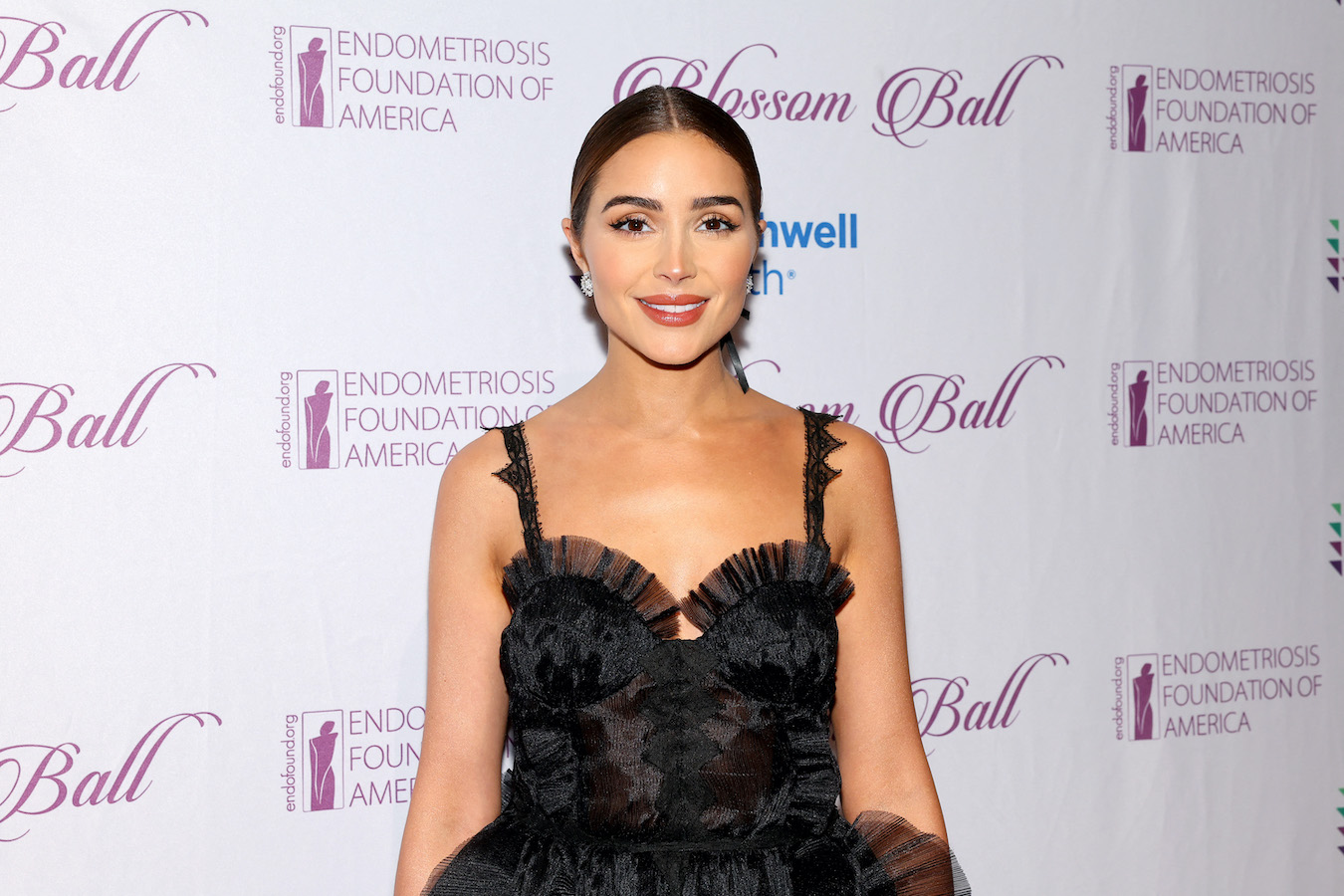 The former Miss Universe wore a pleated organza ballgown with lace trim. (AFP)