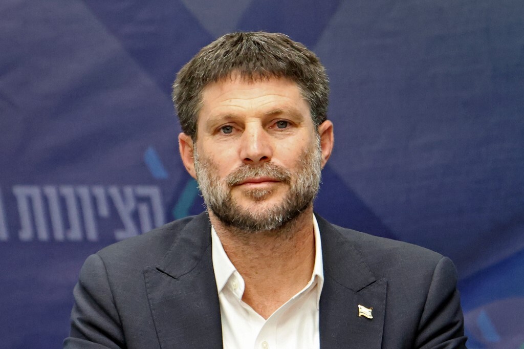 Israel’s Finance Minister Bezalel Smotrich attends a meeting at the parliament, Knesset, in Jerusalem. (File/AFP)