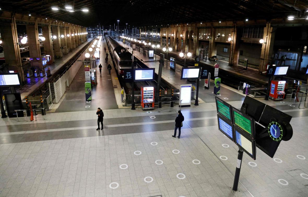 Train services were disrupted in France as part of a ninth nationwide day of strikes against a deeply unpopular bill to raise the pension age. (AFP)
