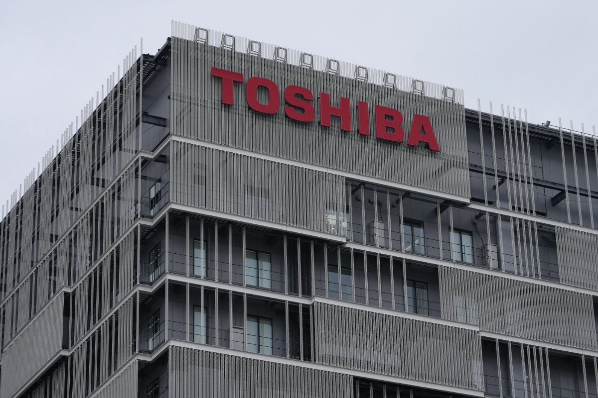 Toshiba has accepted a 2 trillion yen ($15 billion) tender offer from Japan Industrial Partners, a buyout fund made up of the nation's major banks and companies. (AP/File)