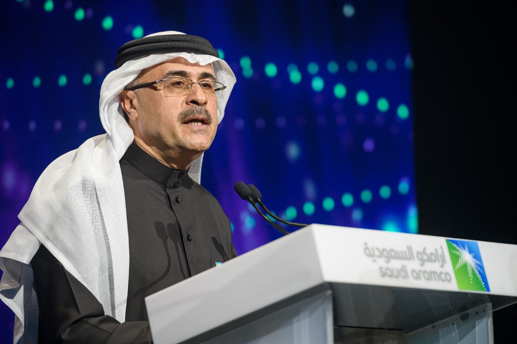 Speaking at the China Development Forum in Beijing on March 26, Amin Nasser said that Aramco has partnerships and emission-reducing technologies with China to make lower-carbon products. (File/AFP)