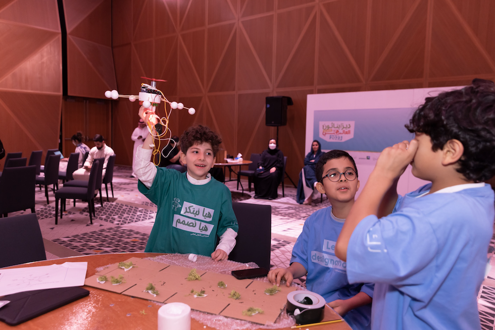 The Global Children’s Designathon, a competitive program championing design thinking and sustainable environmental solutions, took place on March 25 in Riyadh. (Supplied)