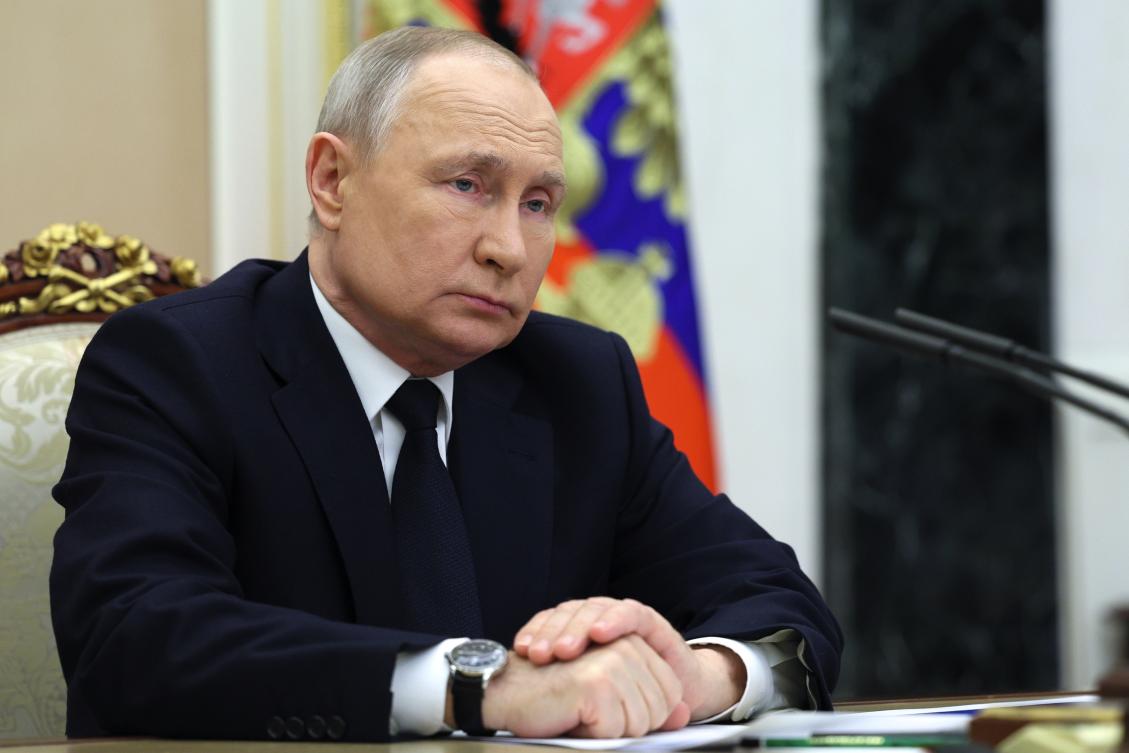 Vladimir Putin revealed plans to station tactical atomic weapons in Belarus in a television interview that aired on Sunday. (AP)