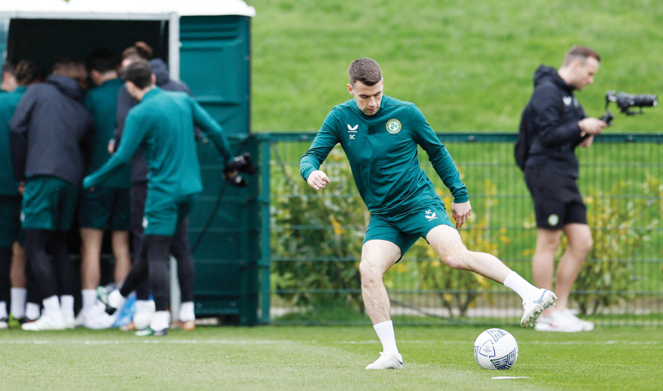 Ireland’s Seamus Coleman during a training session. (Reuters)