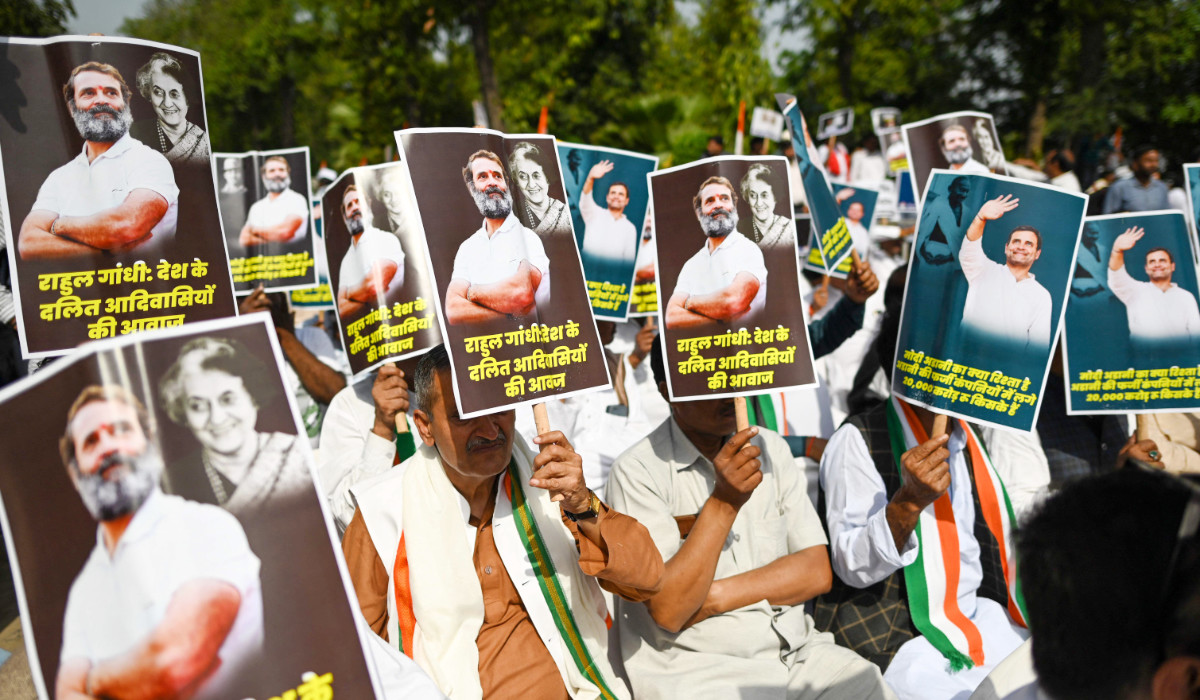 India’s parliament adjourned after protests over Gandhi expulsion