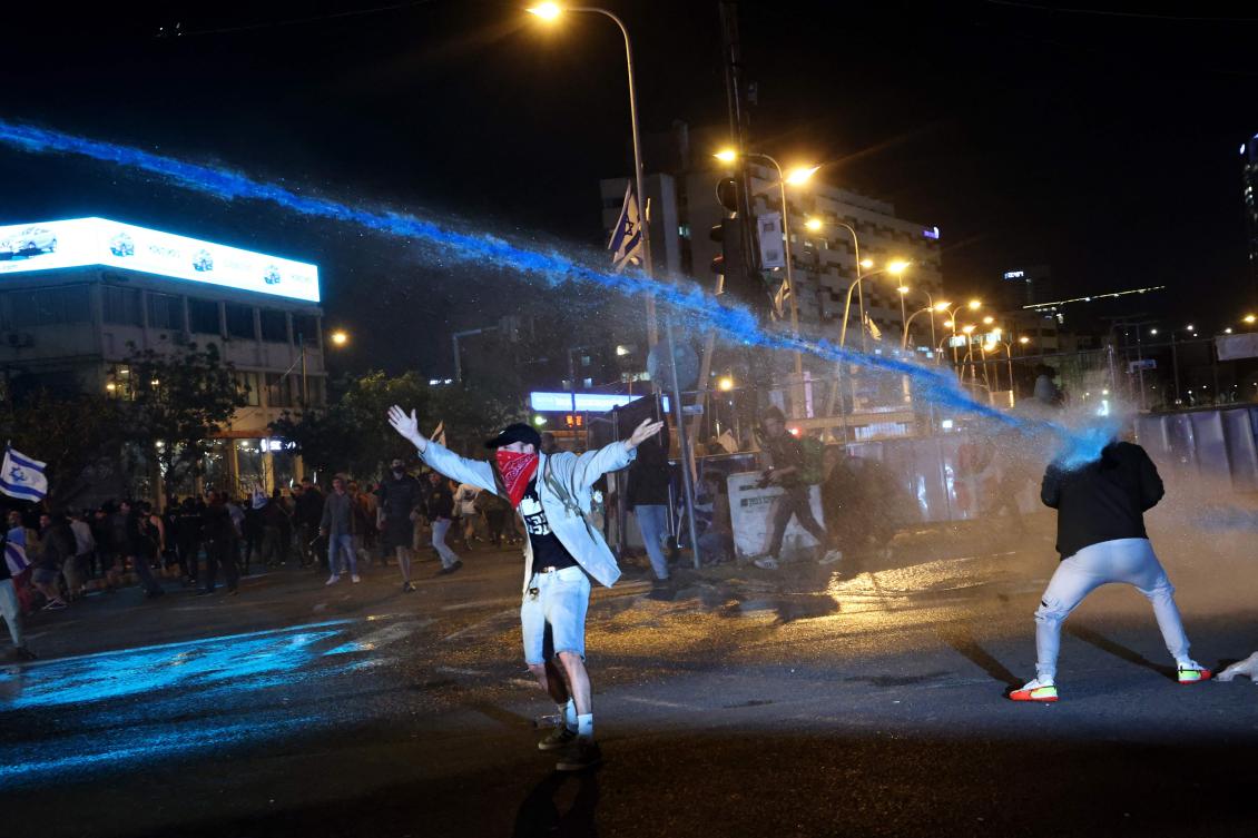 Thousands of Israelis have been protesting against the planned judicial overhaul by Prime Minister Benjamin Netanyahu’s government. (AFP)
