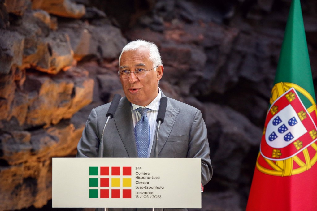 Portugal's Prime Minister Antonio Costa holds a press conference, on March 15, 2023. (File/AFP)