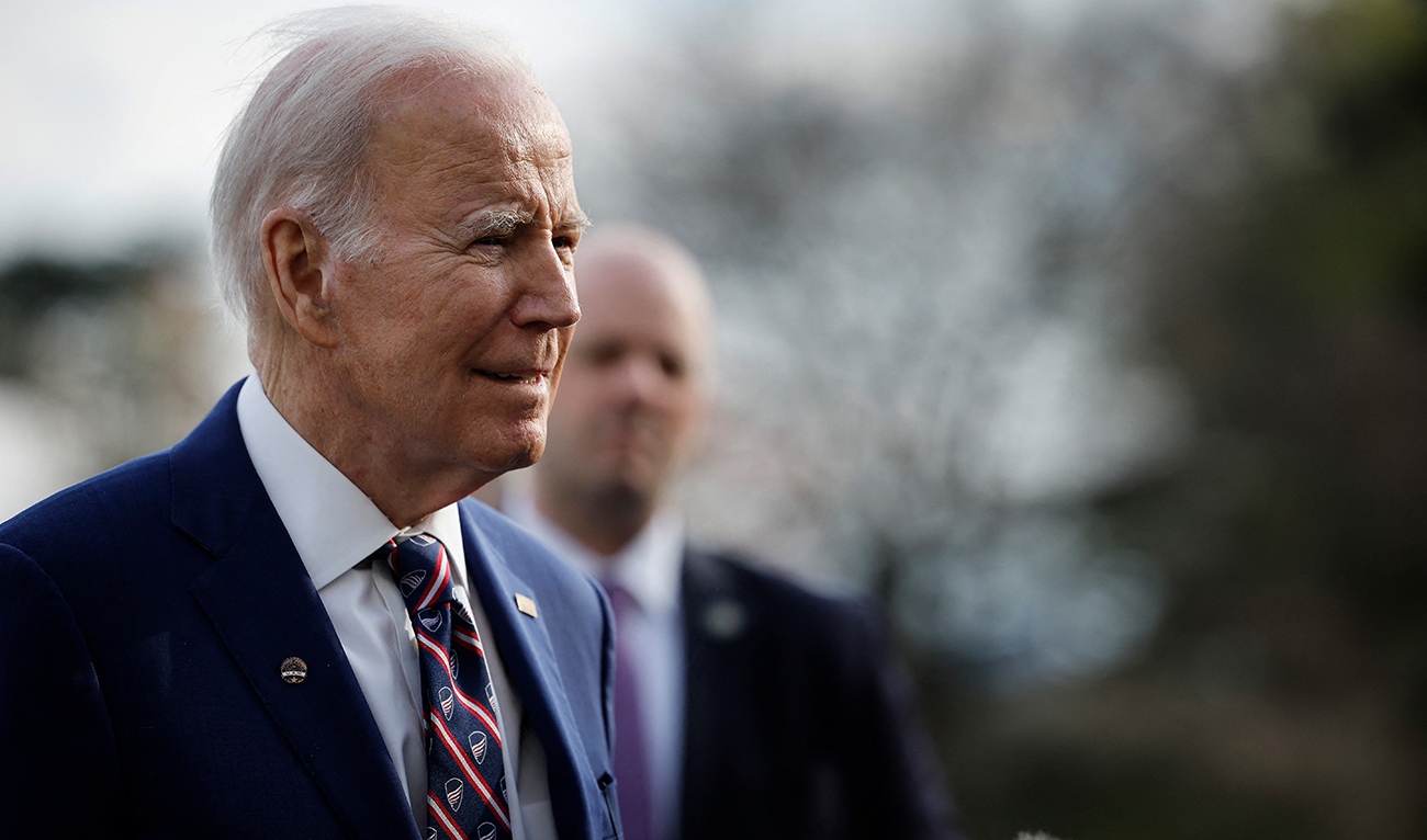 WASHINGTON, DC - MARCH 28: U.S. President Joe Biden briefly speaks with reporters as he returns to the White House on March 28, 2023 in Washington, DC. (AFP/File)