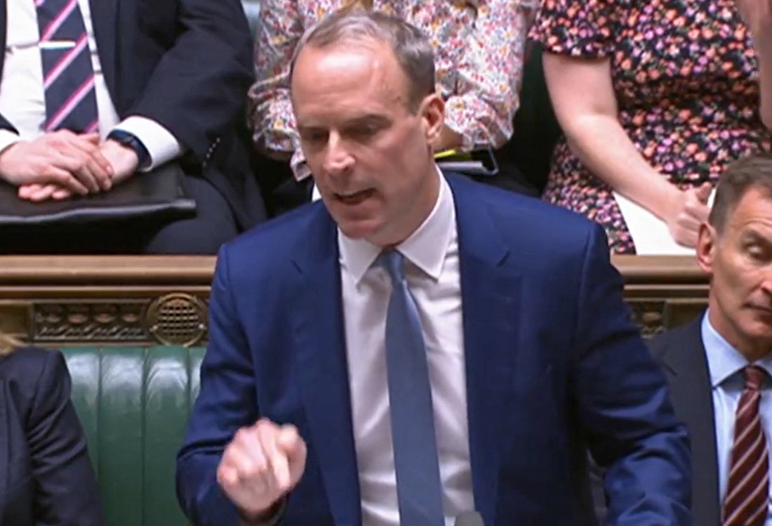 Speaking to the BBC, Dominic Raab claimed there were “safe and legal” ways for people fleeing Afghanistan to reach the UK. (FILE/AFP)