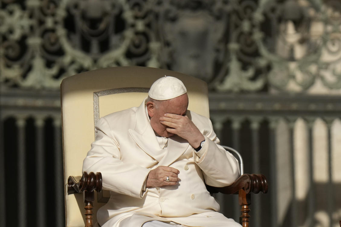 Pope Francis’ health has attracted increased scrutiny in the past two years, during which he has undergone colon surgery and begun using a wheelchair or a walking stick due to chronic pain in one knee. (AP)