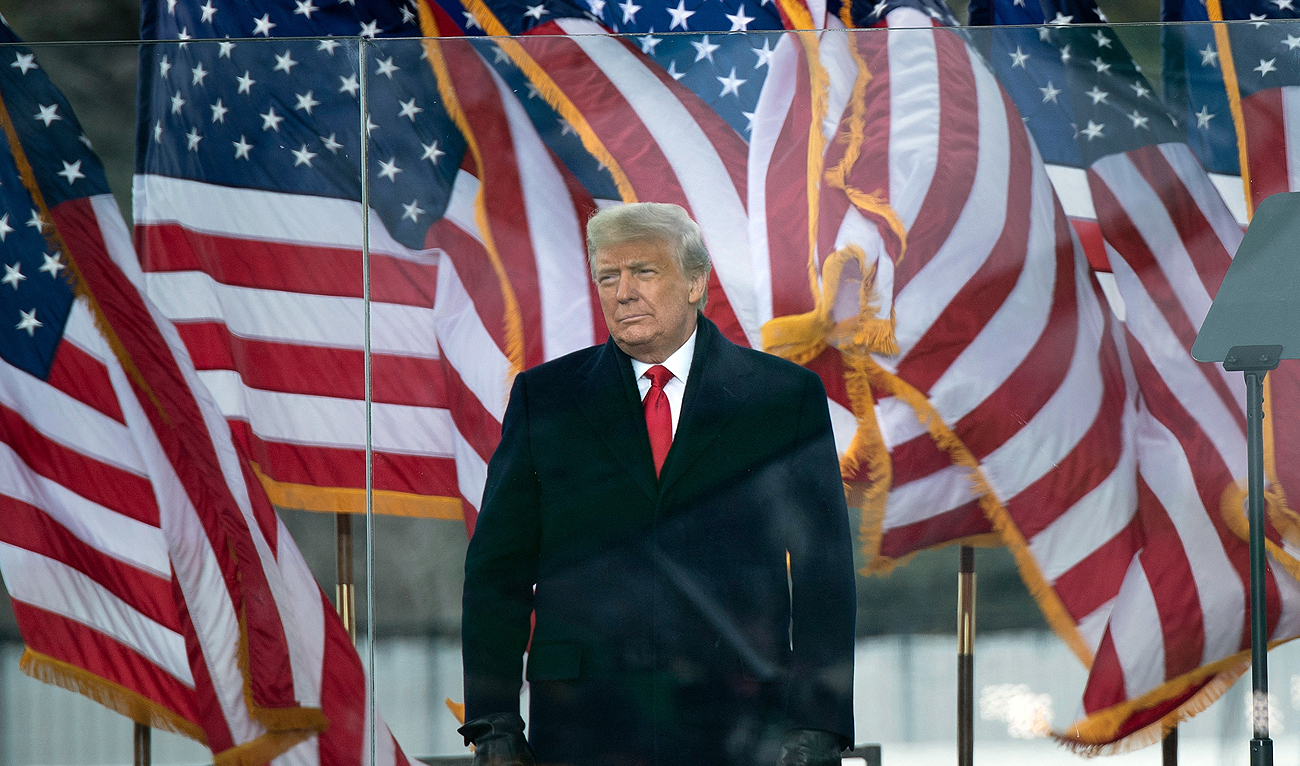 In this file photo taken on January 6, 2021 US President Donald Trump arrives to speak to supporters from The Ellipse near the White House, in Washington, DC. (Photo courtesy: AFP/File)