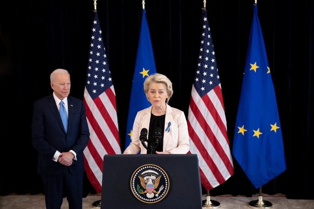 Although US-EU ties have largely recovered from Trump’s presidency, there are mixed signals in other areas of these ties (AFP)