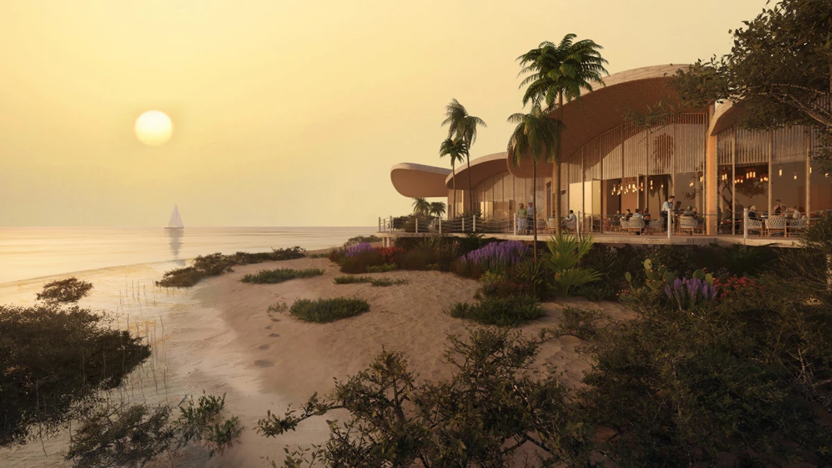 The resort will have 149 rooms and suites, six restaurant and lounge outlets, events spaces, and a marine discovery center (Red Sea Global)