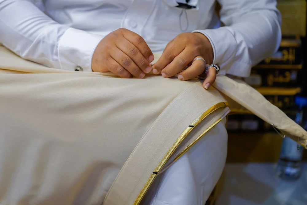 The exhibition witnesses the participation of many Saudi brands in the field of fabrics and accessories (AN)