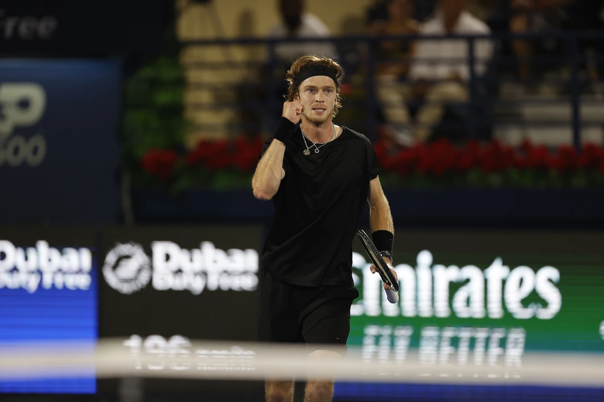 Andrey Rublev, the defending champion and World No.6 is one step closer to claiming back-to-back titles in Dubai Duty Free Tennis Championship. (Supplied)