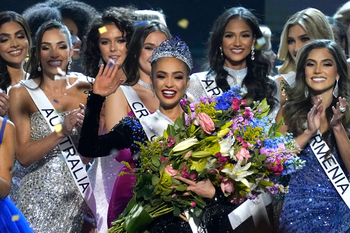 Miss USA R'Bonney Gabriel won the 2022 crown. (AFP)