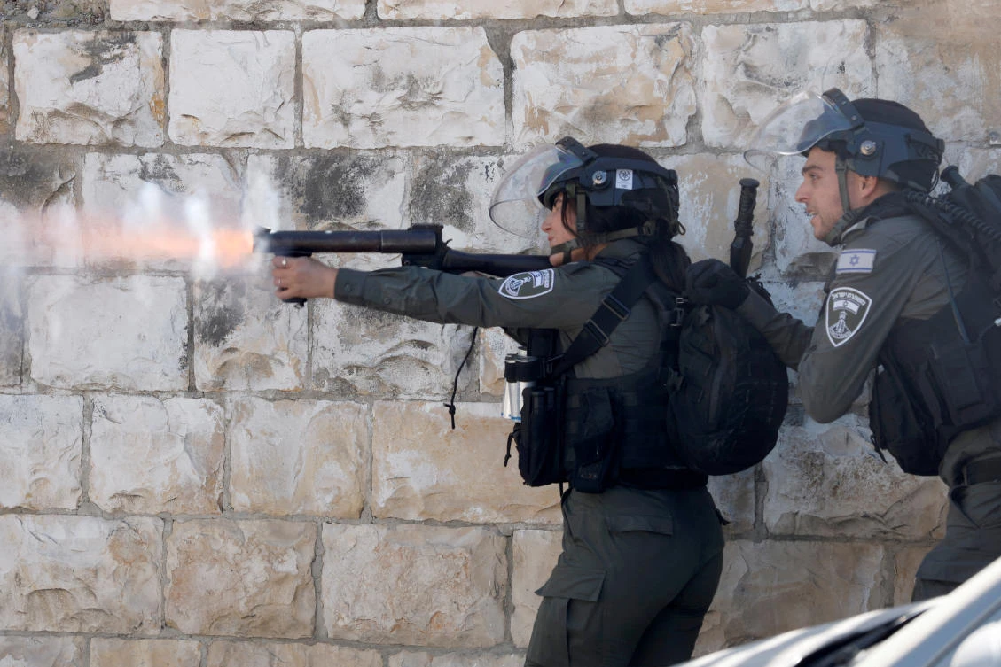 Israeli border police clash with Palestinians in Silwan neighbourhood in East Jerusalem, March 3, 2023. (Reuters)