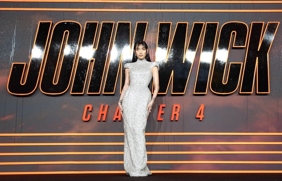 British Japanese singer Rina Sawayama showed off a silver gown by Saudi designer Mohammed Ashi. (Getty Images)
