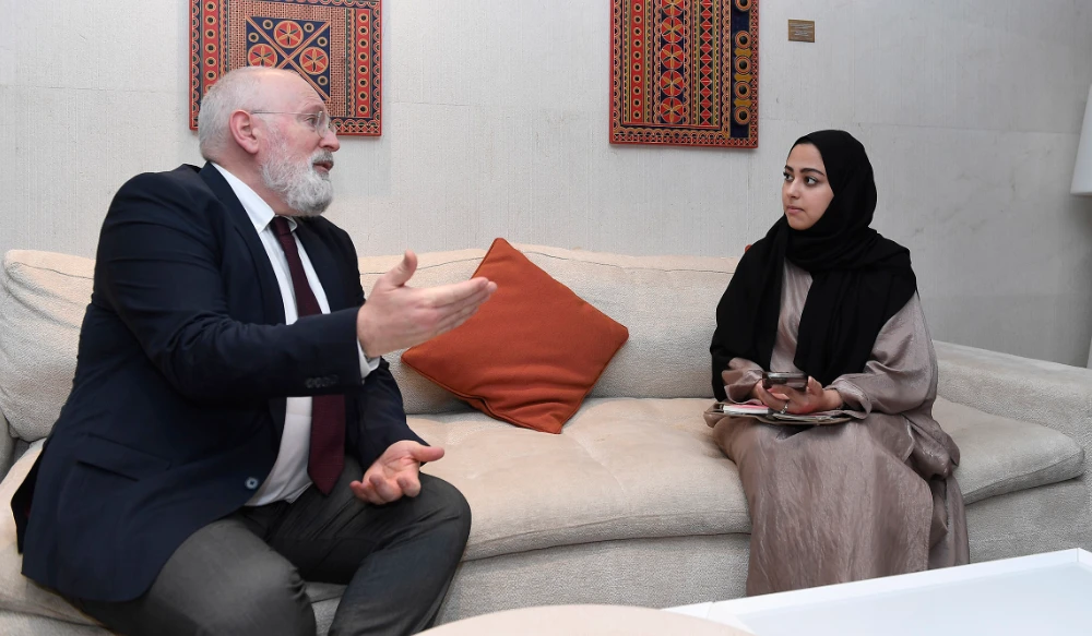 Executive Vice-President for the European Green Deal, Frans Timmermans, and Commissioner for Energy, Kadri Simson visited Saudi Arabia to further strengthen cooperations in clean hydrogen. (Photo/Yazeed Alduwihe)