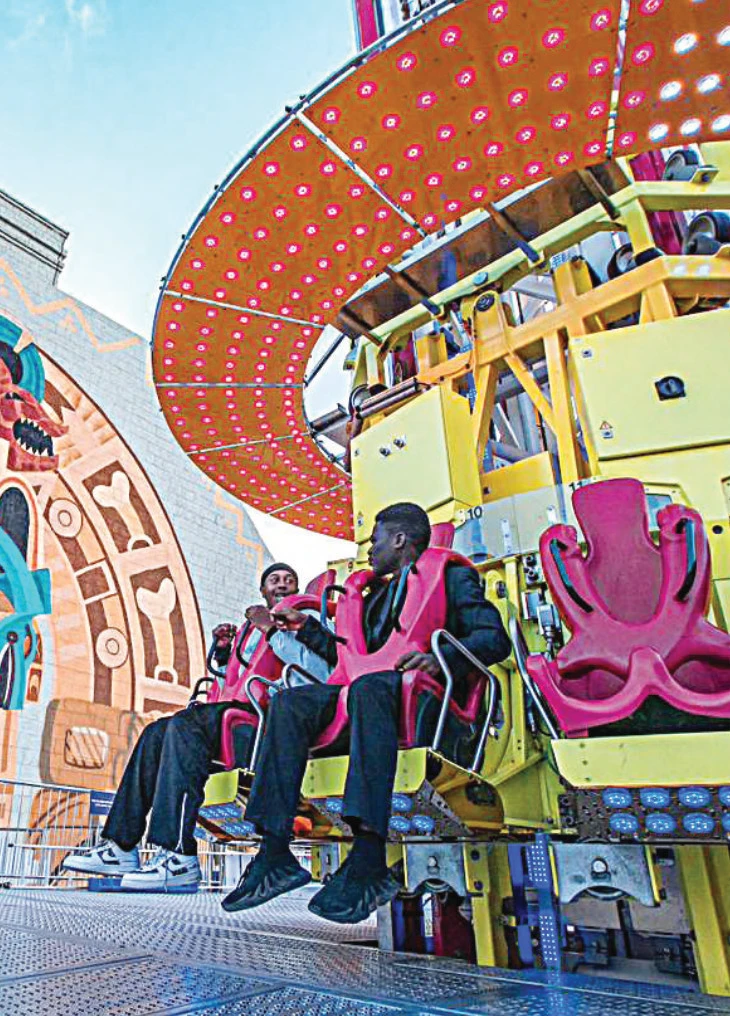 Riders get a glimpse of the Mayan pyramids in just barely 2 minutes of a rough and exciting ride. (Supplied)