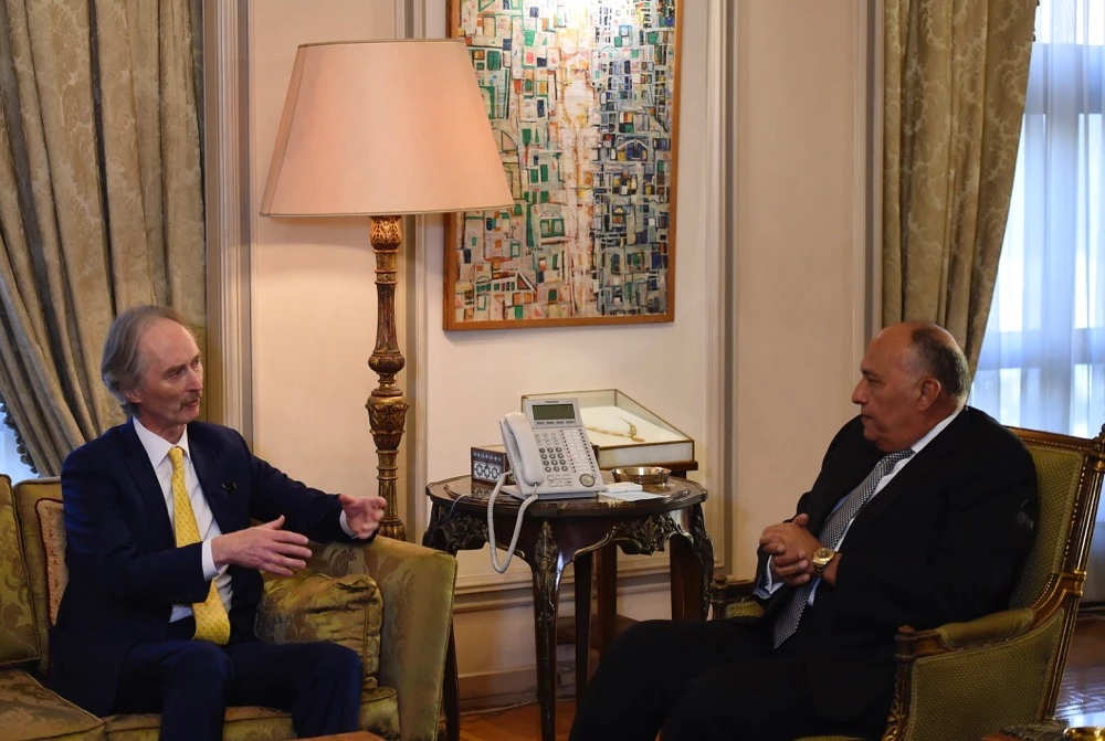 The pair met in Cairo on Monday. (AFP/File)