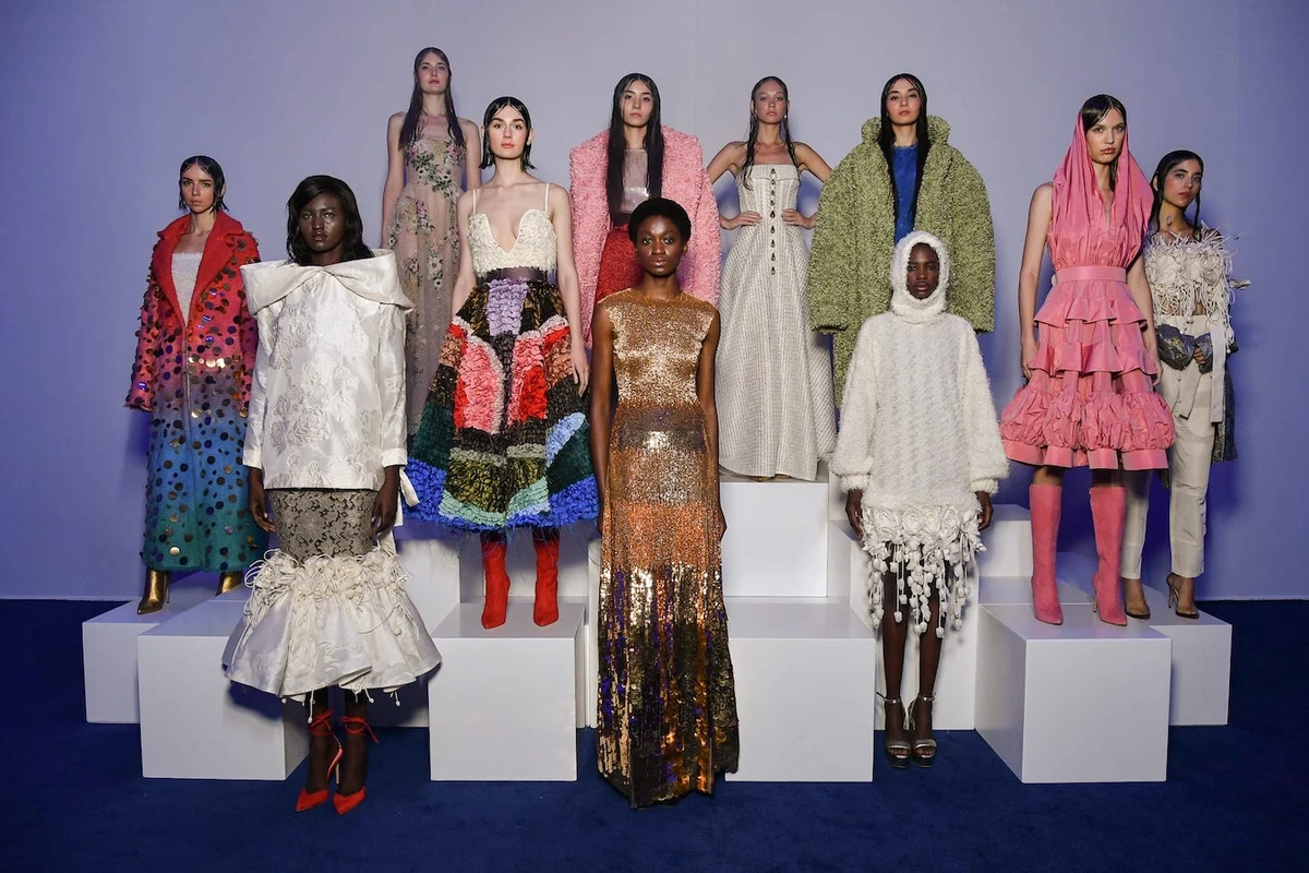 Standout pieces included a textured weave coat in an ombre colorway, descending from sunset orange to twilight teal, and a hooded dress in dusty pink that served up the season’s favorite trend. (Supplied)