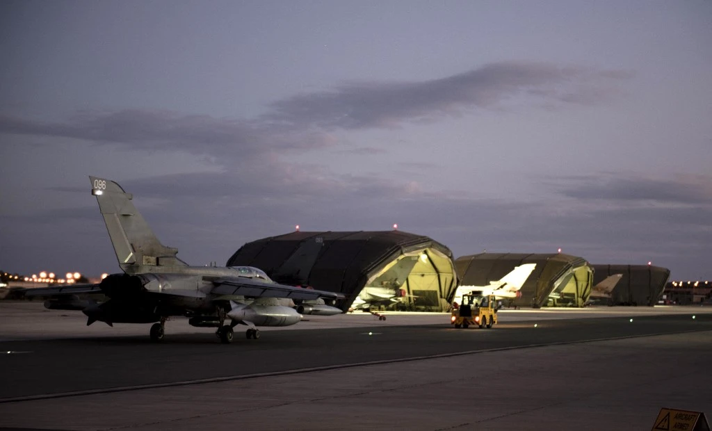 Britain joined the US-led bombing campaign over Syria against Daesh militants in 2015. Above, Royal Air Force Tornado GR4 fighter jet at a British airbase in Cyprus. (AFP file photo)
