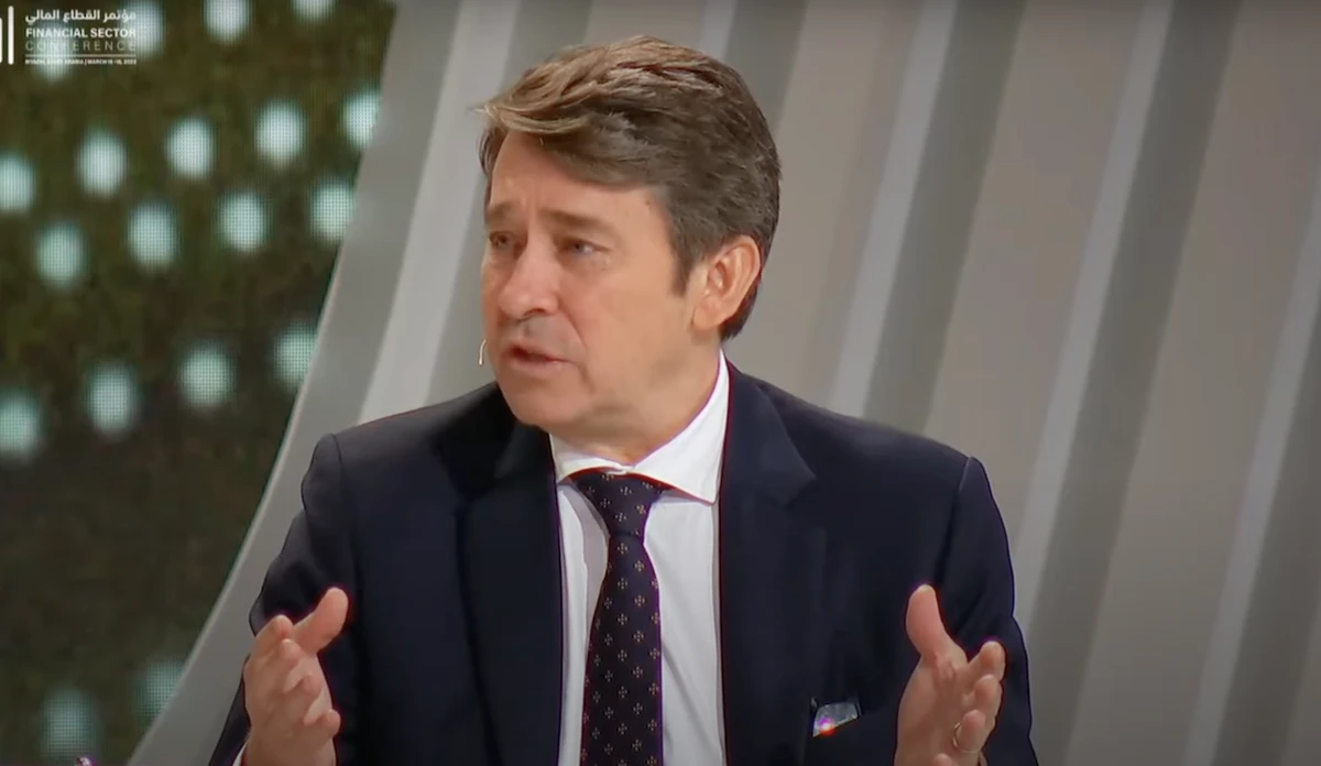 CEO and Managing Director of Riyadh-based Saudi joint stock company the Saudi British Bank, Tony Cripps (Screenshot)