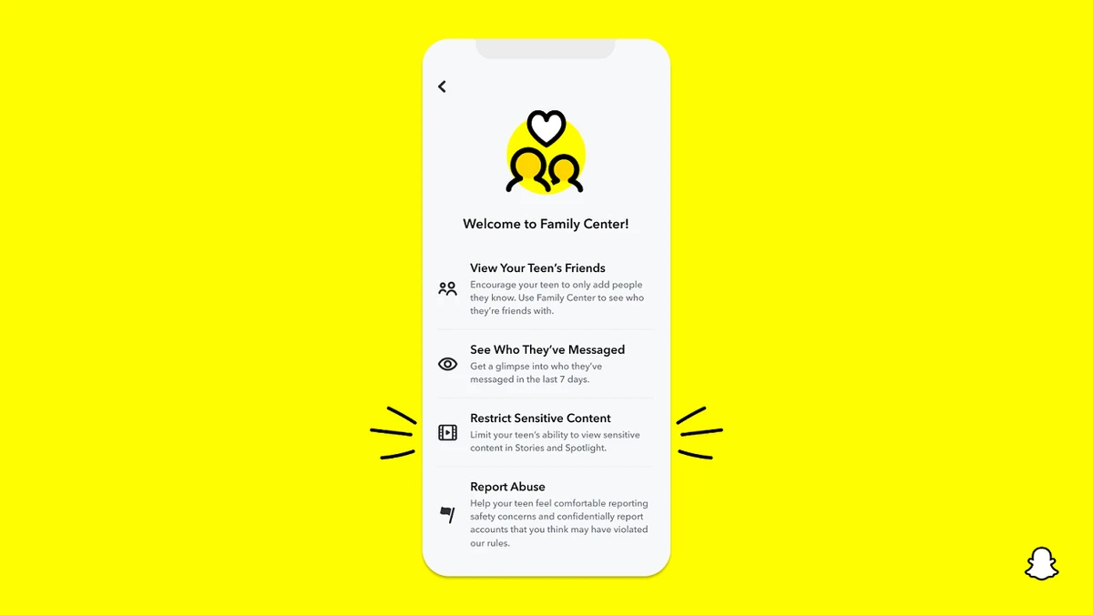 Snapchat has added a new feature to give parents more control over the type of content their children can see. (Supplied)