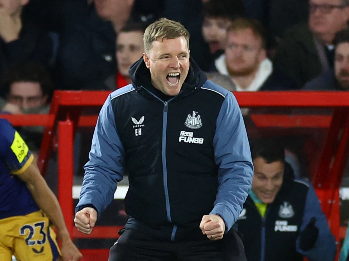Newcastle United manager Eddie Howe says his current focus is the Premier League and he would start thinking about European football “at the end of the season.” (Reuters photo)