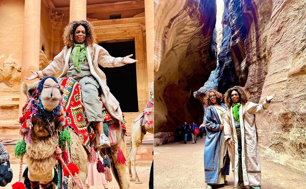 US TV personality Oprah Winfrey explored Jordan with US TV show host Gayle King this week. (Instagram)