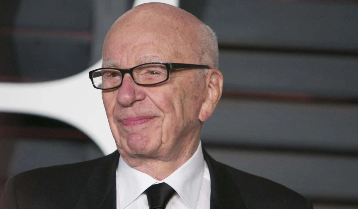This picture taken on February 22, 2015 shows Rupert Murdoch arriving at the 2015 Vanity Fair Oscar Party in Beverly Hills, California. (AFP)