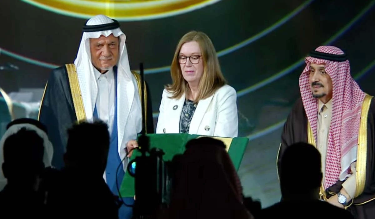 Prince Faisal bin Bandar represented King Salman at the ceremony to award the King Faisal Prize 2023 to the winners at the ceremony held in Riyadh on Monday. (Supplied)