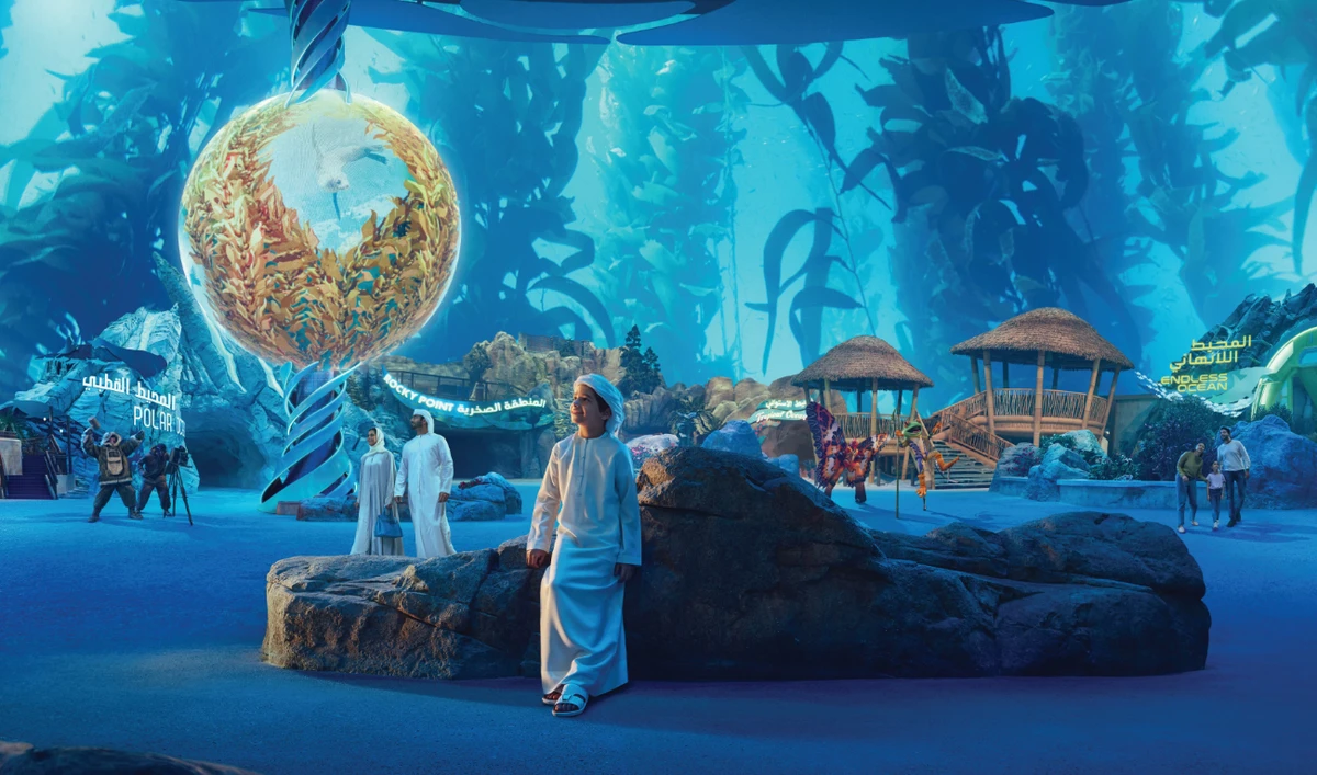 The theme park was built to allow marine creatures to live in dynamic habitats alongside other fish, birds and animals as they would in nature. (WAM)
