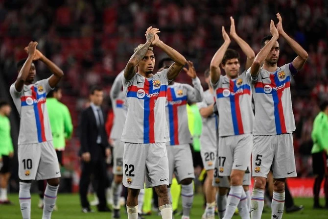 Barcelona are facing a new legal threat from UEFA, including a possible Champions League ban, because of their payments of millions of dollars to a company linked to a Spanish refereeing official. (AFP/File)