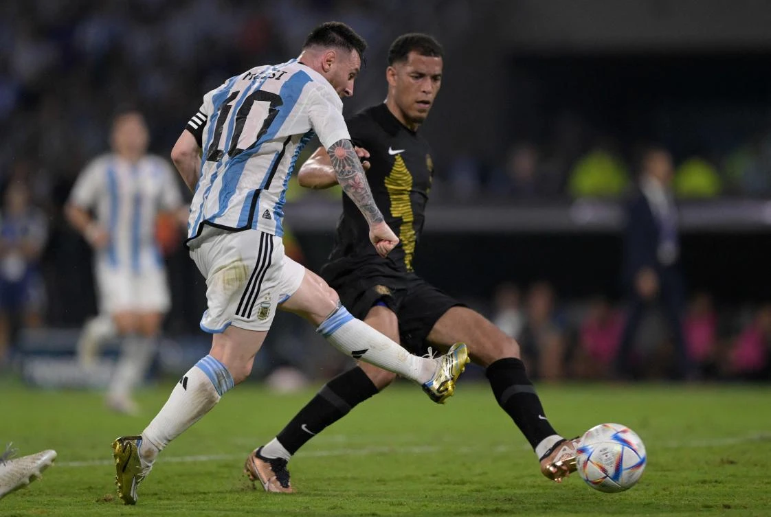 Seven-time Ballon d’Or winner Messi remains third in the all-time goalscorer list, behind great rival Cristiano Ronaldo (122) of Portugal and Iran’s Ali Daei (109). (AFP)