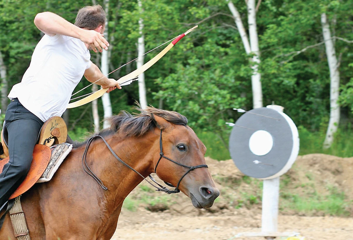 Mounted archery